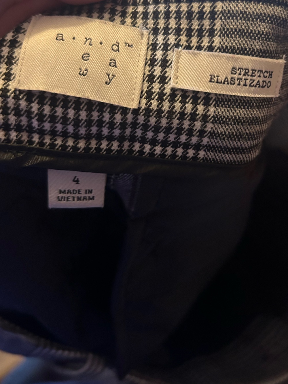 A New Day Gray Plaid Pants Size 4 - Picture 2 of 5